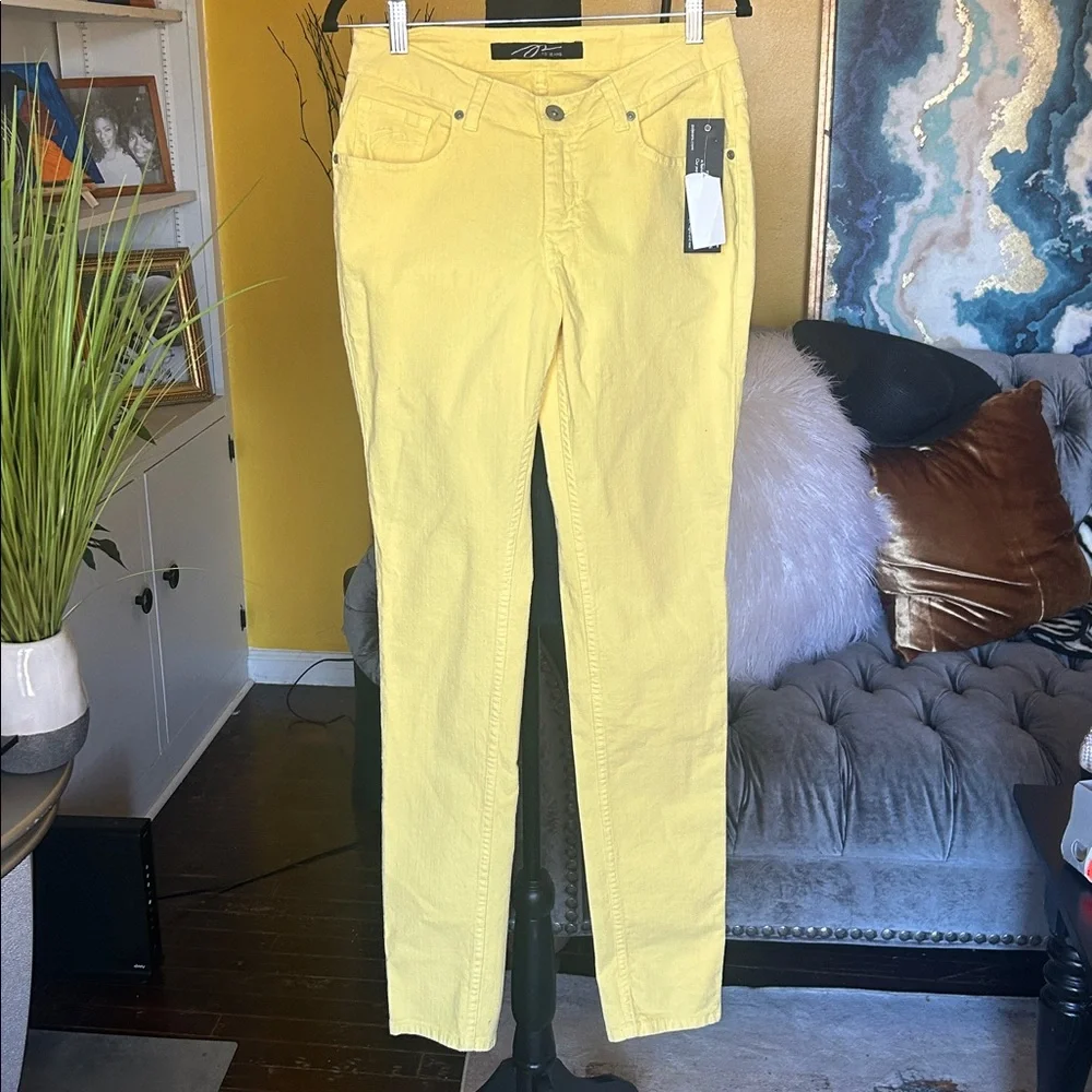 PZI Candy Skinny Jeans Coral Pink Stretch Denim Size 8 - Picture 4 of 6